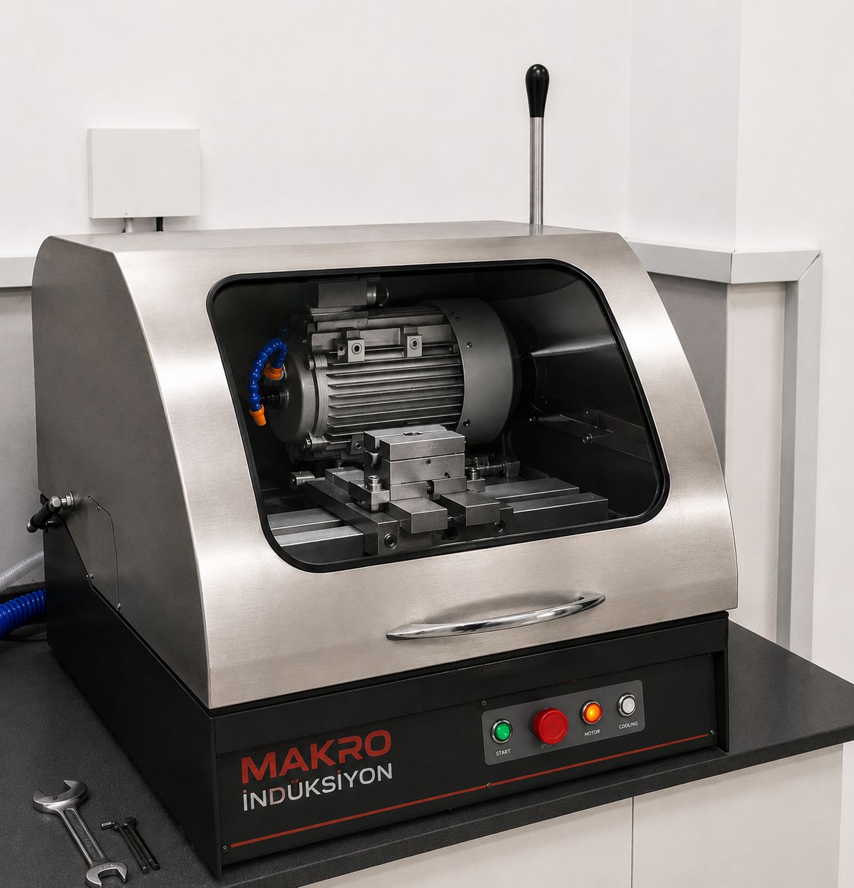 Soğutma sıvılı metalografik numune kesme cihazı